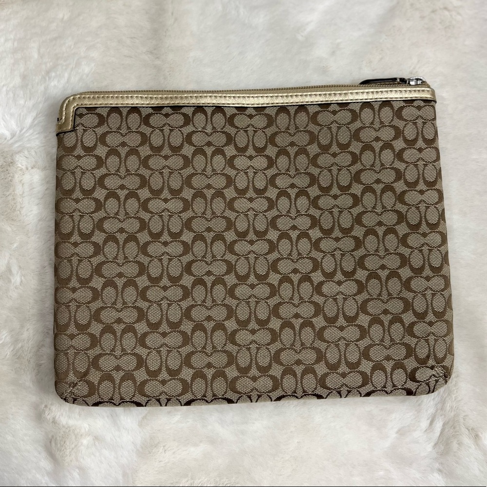 COACH Signature Tablet iPad Case Sleeve Bag